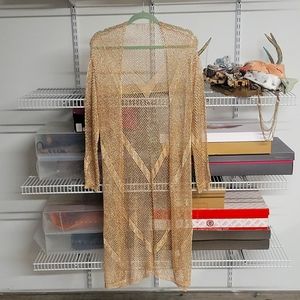 Forever 21 Gold Swim CoverUp OS